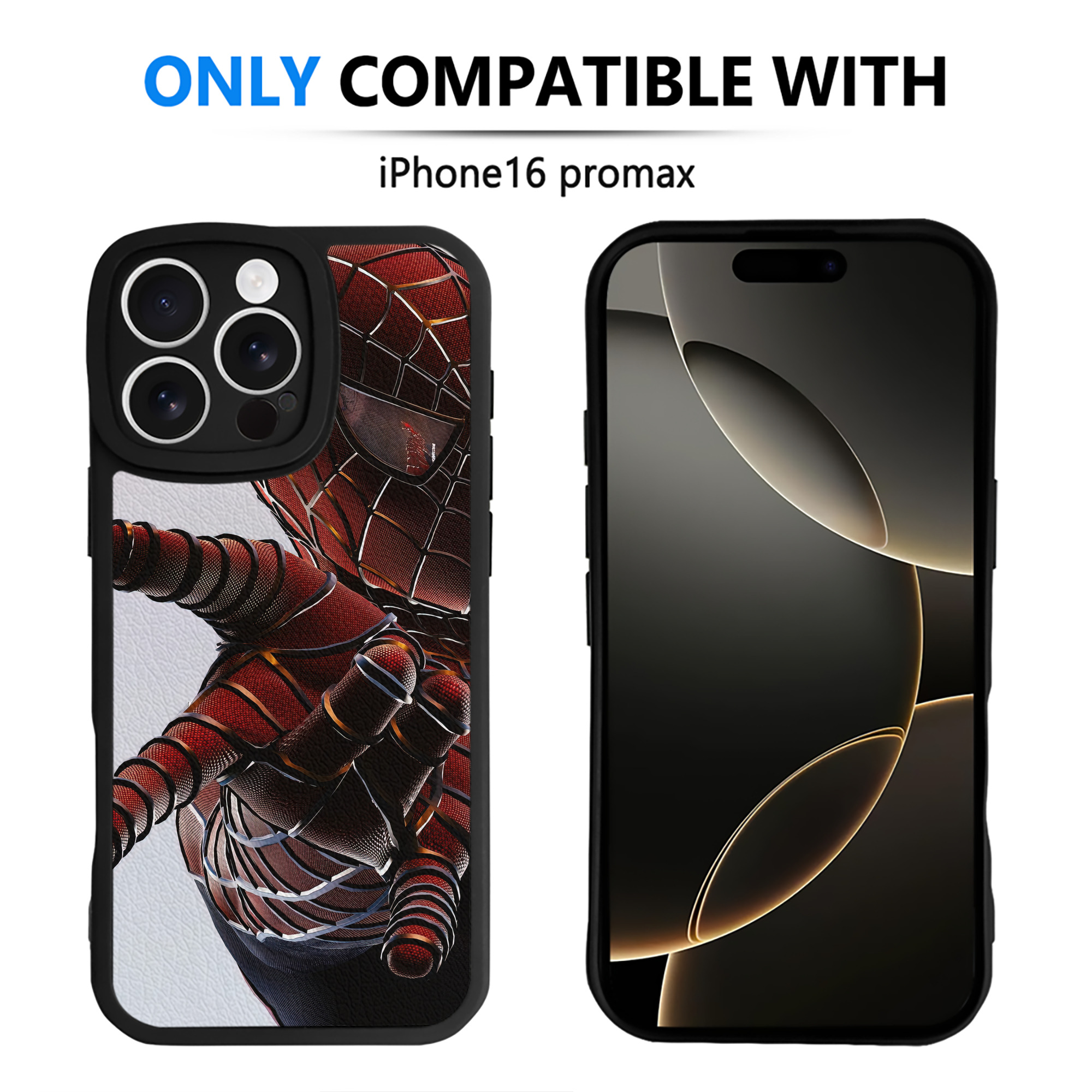 Spider Man スパイダーマン 【iPhone 16シリーズ対応】シリコンスマホケース（レザー調） 材質：シリコン